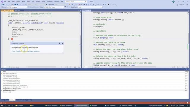 10.8 STL algorithms example: Java-like string in C++ смотреть онлайн