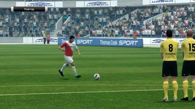 Гол R.Sneijdera (Утрехт) в PES 2012. смотреть онлайн