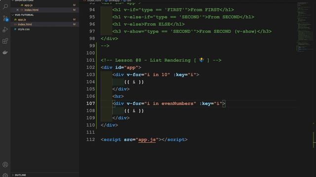 Vue.js 3 Tutorial for Beginners #8 - List Rendering смотреть онлайн