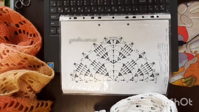 Шаль крючком из пряжи PAPATYA FNGORA CAKE