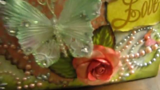 Handmade paper cabbage rose/ranunculus and "Love" mini смотреть онлайн