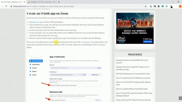 How to Create a Meeting on Zoom using Zoom API and PHP смотреть онлайн
