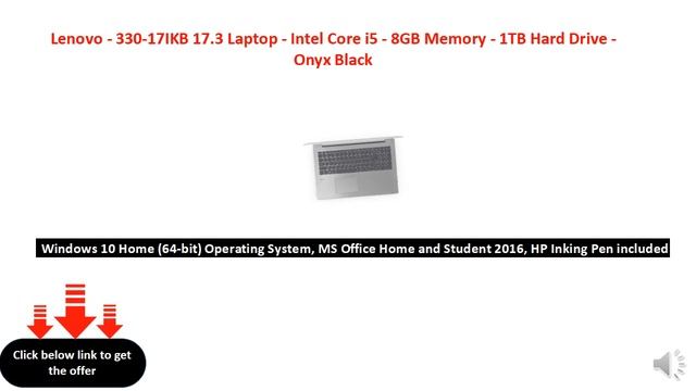 Lenovo - 330-17IKB 17.3" Laptop - Intel Core i5 - 8GB Memory - 1TB Hard Drive - Onyx Black смотреть онлайн