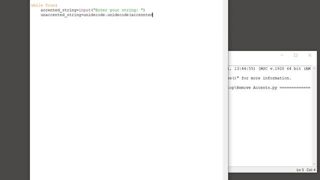 Python strings - Remove accents from strings смотреть онлайн