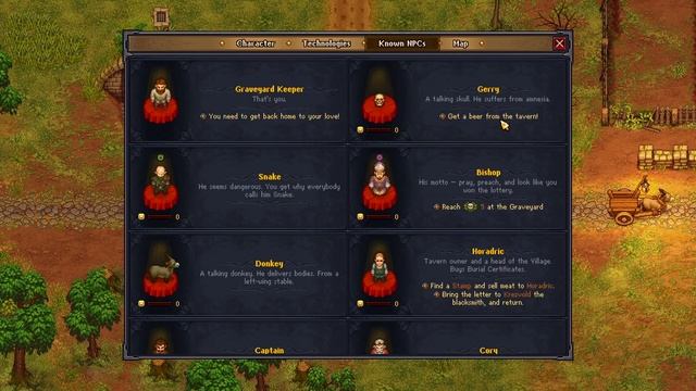 How to Look at Tasks (Quests) in Graveyard Keeper смотреть онлайн