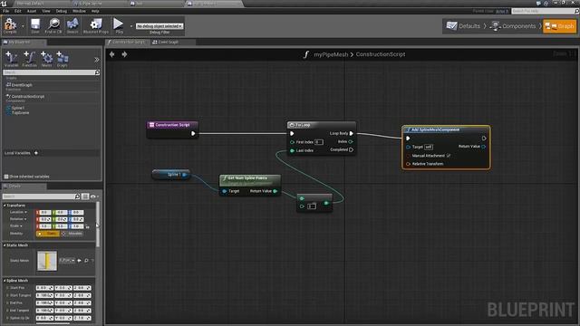 UE4 Tutorial: Add spline-meshes procedurally смотреть онлайн