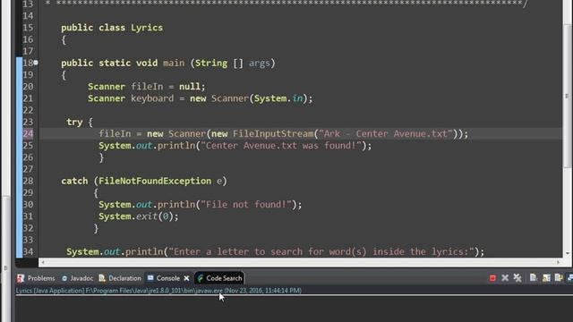 Prog. Project - Lyrics [word search by letter] (Java) смотреть онлайн