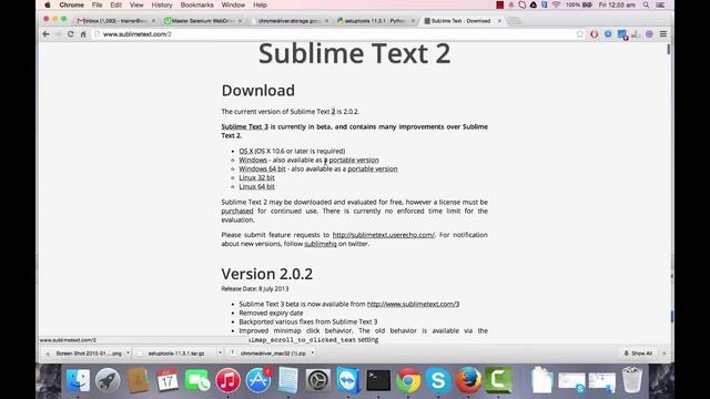 Selenium Python Tutorial - installing sublime on mac смотреть онлайн
