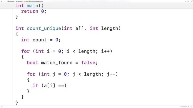 Count The Unique Elements In An Array | C Programming Example смотреть онлайн