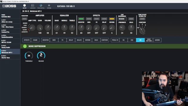 HOW-TO: USING THE NOISE SUPPRESSOR AND SEND & RETURN IN BOSS TONE STUDIO смотреть онлайн