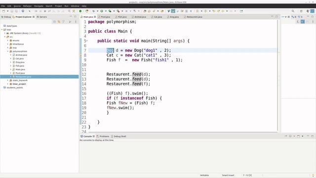 java OOP Polymorphism [instanceof, casting, switch expression] - جافا смотреть онлайн