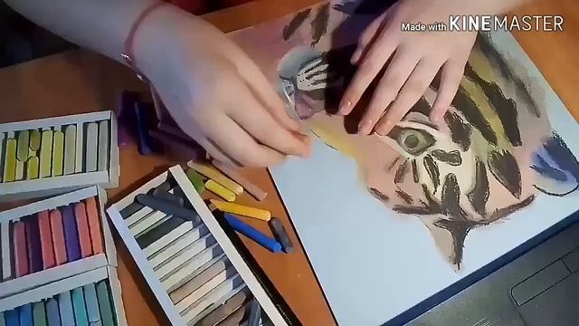 Тигр(сухая пастель)/Елизавета Кравченко