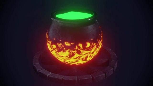 Котёл ведьмы || 3D сцена в Blender смотреть онлайн