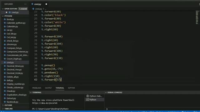 Draw CRED Logo | Full Python Code || Python Turtle смотреть онлайн