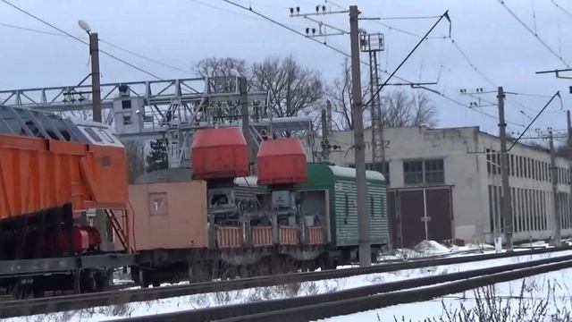 Снегоочиститель См2а, ПРЛ, вагон-лаборатория и Эр2т-7115R/7117R (CDN-9/ПЧ-12 Torņakalns) 12.02.2022 смотреть онлайн