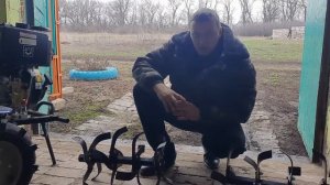 002. Агротехника. Мотоблок ДТЗ 510 ДН. Дизельный. Сбор фрезы.