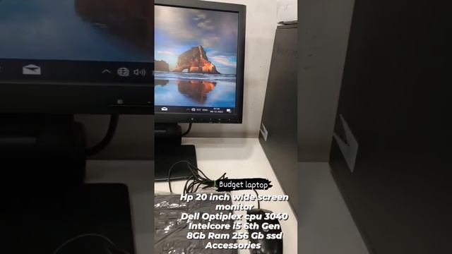 #Desktop 2023*HP 20inch Ledwide Monitor*Dell Optiplex 3040*Intel I5 6th Gen*8GB Ram 500 Gb Hdd #hyd