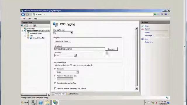 How to select the log file W3C Fields in IIS for an FTP site on a Windows 2008 R2 server смотреть онлайн