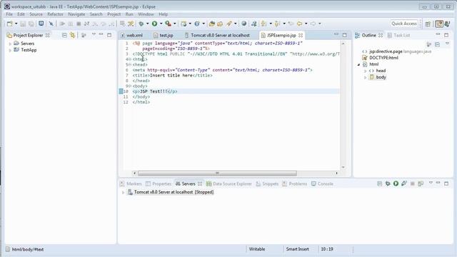 Creare una JSP con Java 8, Eclipse e Tomcat 8 смотреть онлайн