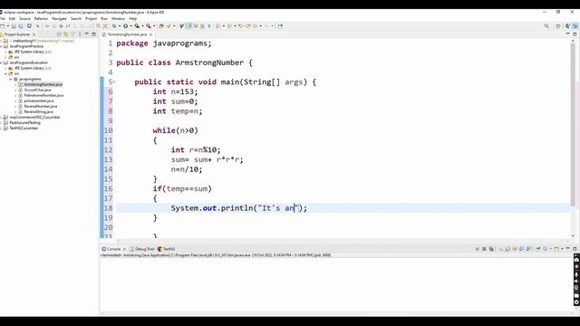 Check a number is Armstrong or not | Frequently asked interview question | Java Programs смотреть онлайн