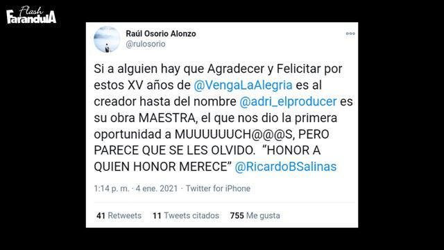 Raul Osorio a la YUGULAR de "Venga la Alegría" y tacha de HIPOCRITA a la producción смотреть онлайн