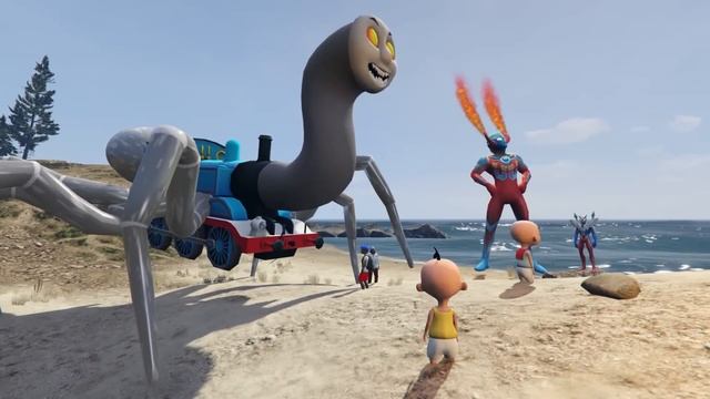KERETA CHOO CHOO CHARLESS PERANG LAWAN TH0MAS.EXE , UPIN IPIN TAKUT - GTA 5 SULTAN BOCIL смотреть онлайн