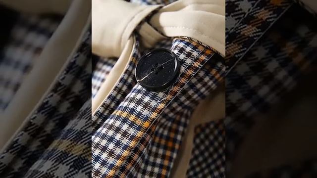 Женское клетчатое длинное пальто тренч в стиле знаменитостей, на шнуровке, с длинными рукавами, смотреть онлайн