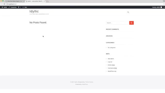 Idyllic WordPress Theme One Click Demo Setup смотреть онлайн