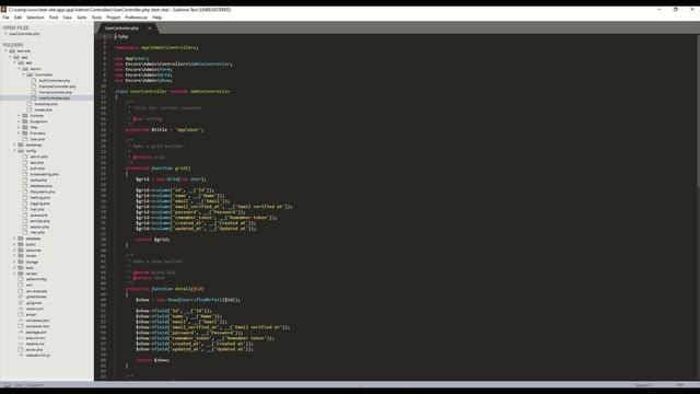 Laravel-admin Install and User CRUD walkthrough смотреть онлайн
