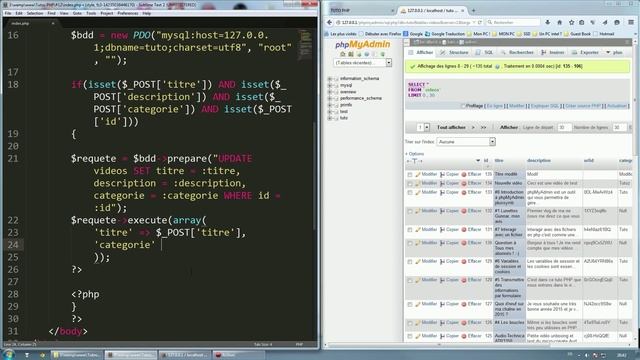 TUTO PHP - #12 Mettre une entrée à jour (SQL) смотреть онлайн