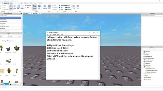 How to spawn as a custom character! [ROBLOX Studio] смотреть онлайн