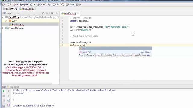 Selenium Python : Read & Write Data to Excel (OpenPyXl)[CL/Wtsapp: +91-8743913121-to Buy Course] смотреть онлайн