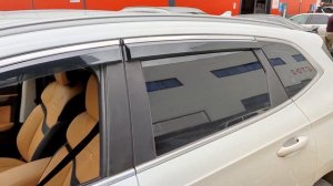 Дефлекторы (ветровики) окон с хром молдингом - Haval Jolion (2021-) - автоволна #havaljolion