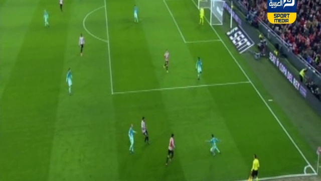 بعد أقل من دقيقتين أتلتيكو بيلباو يضرب من جديد ويضيف الهدف الثاني أمام برشلونة 2-0 смотреть онлайн