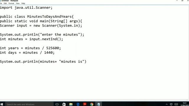 Convert minutes into days and years in java code by Ayaz Amur смотреть онлайн