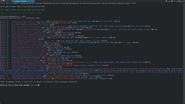 Настройка рабочего стола KDE в Gentoo Linux. смотреть онлайн