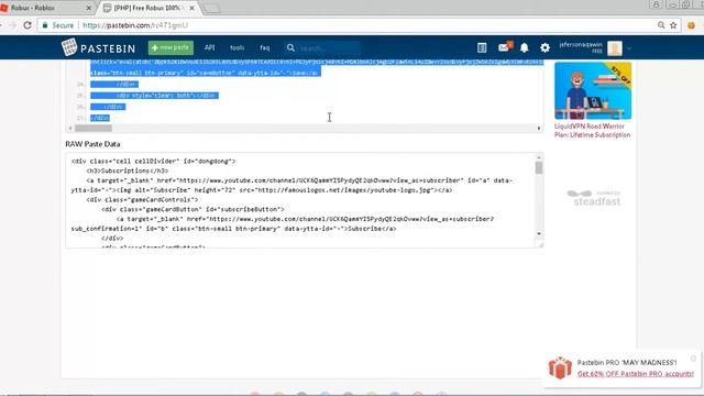 Free Robux With Pastebin 100% Works смотреть онлайн