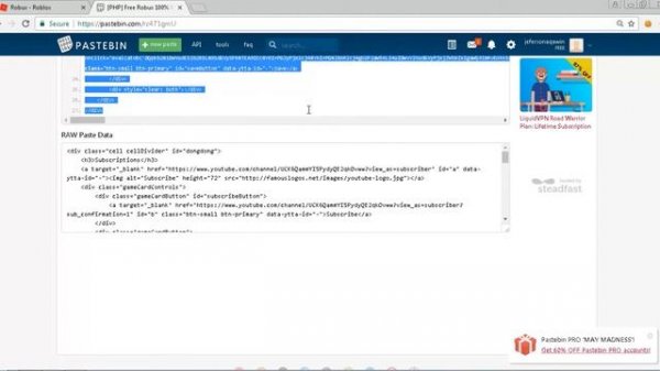 Free Robux With Pastebin 100% Works