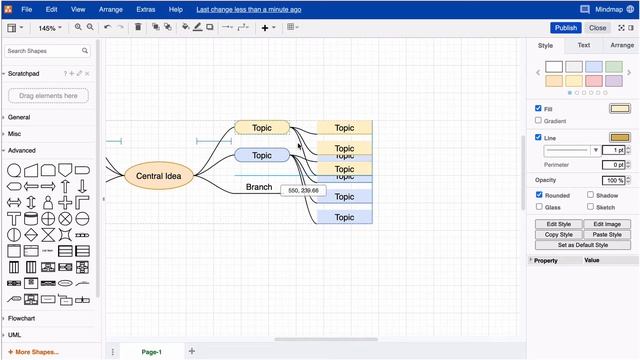 Reposition mind map trees in draw.io for Atlassian Confluence & Jira смотреть онлайн