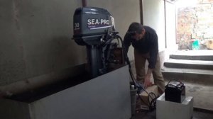 Заводим мотор Сеа-про 30 л.с. с дистанцией!