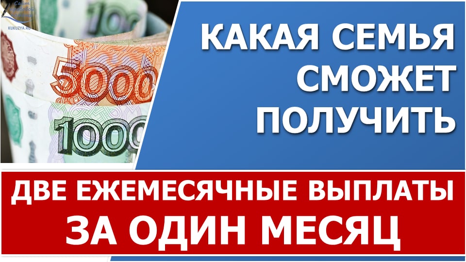 Какая семья сможет получить пособие в двойном размере за 1 месяц? смотреть онлайн
