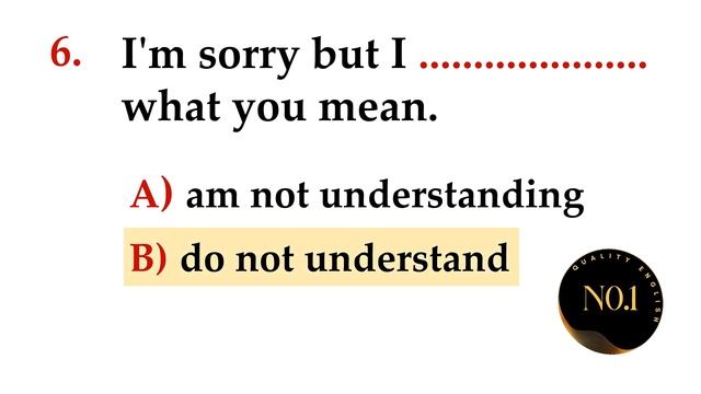 Present Simple Vs Present Continuous | English Grammar Quiz | 12 Questions | No.1 Quality English