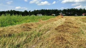 Сгребание соломи минитрактором Шифенг 240