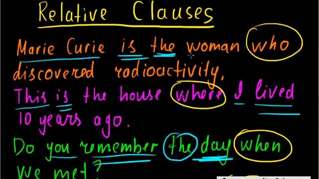 Relative Clauses | как образуются