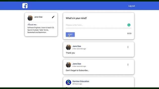 Facebook Clone in REACT JS - Promo Video - Learn Javascript and React JS смотреть онлайн