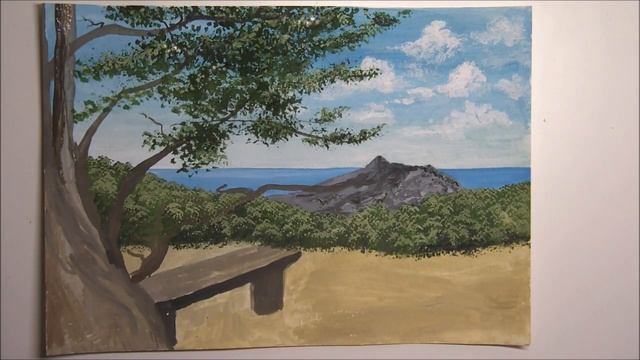 #art #artist Рисуем гуашью (paint with watercolors) Морской пейзаж (2020) смотреть онлайн
