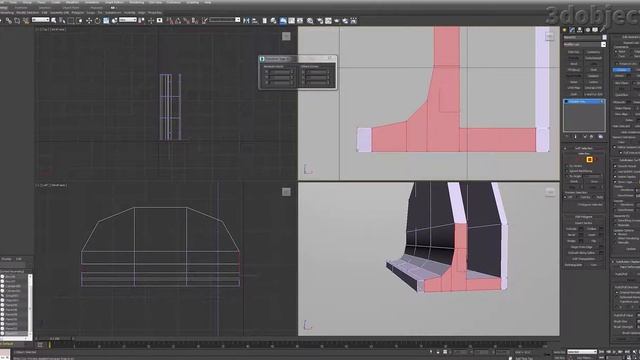 3d моделирование держателя стекла полукруглого в 3dsMax | 3d modeling | furniture смотреть онлайн