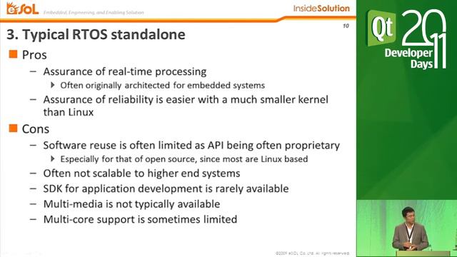 Qt DevDays 2011, Targeting RTOS Qt on eT-Kernel - Blending Qt with RTOS for future smart devices смотреть онлайн
