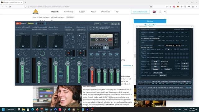 BEHRINGER UMC204HD Обзор + Разбор использования VoiceMeeter Banana с ASIO смотреть онлайн