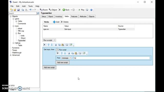 Quest 5: Adding verbs and getting input смотреть онлайн